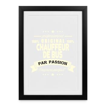 Chauffeur de bus Original - Affiche encadrée (27 × 37 cm) - noir - Devant