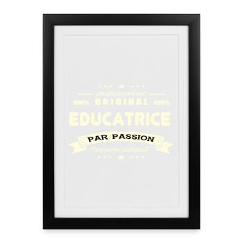 Educatrice Original - Affiche encadrée (27 × 37 cm) - noir - Devant