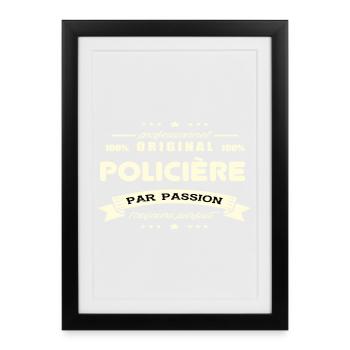 Policière Original - Affiche encadrée (27 × 37 cm) - noir - Devant