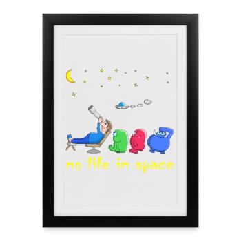 Drôles d'Aliens - Affiche encadrée (27 × 37 cm) - noir - Devant