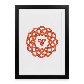 Celtic flower - Framed poster (27 × 37 cm) - black - Front