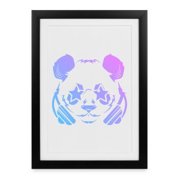 Panda Panda Bear - Framed poster (27 × 37 cm) - black - Front