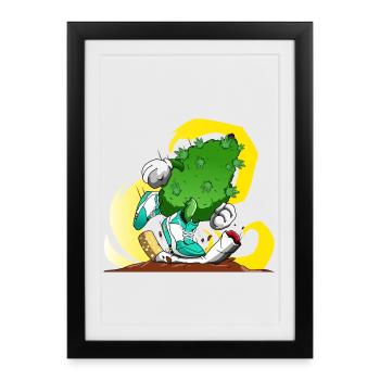 Smoke weed, not cigarettes - Framed poster (27 × 37 cm) - black - Front