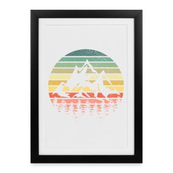 Mountain Mountains - Framed poster (27 × 37 cm) - black - Front