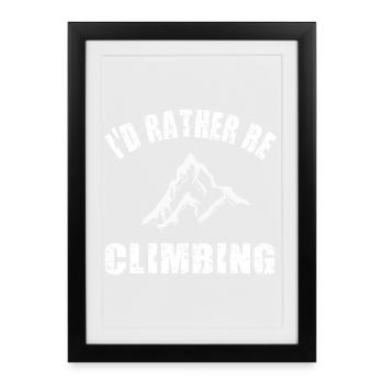 Escalade escalade - Affiche encadrée (27 × 37 cm) - noir - Devant