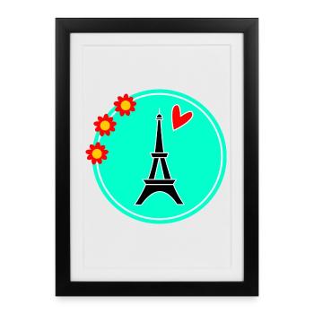PARIS. CAPITAL CITY. CITY. FRANCE. PARISIAN. PARISIAN - Framed poster (27 × 37 cm) - black - Front