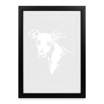 Tête de carillon à vent italienne « Black Edition » - Affiche encadrée (27 × 37 cm) - noir - Devant