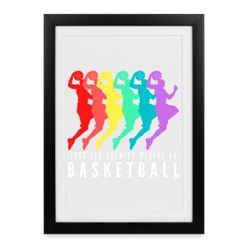 Tous les Chemins Mènent au Basketball - Affiche encadrée (27 × 37 cm) - noir - Devant