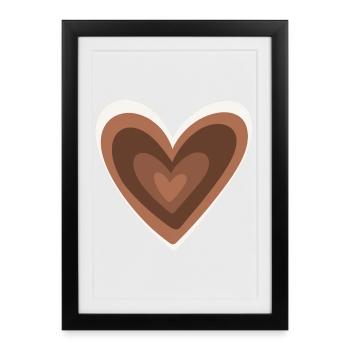 Brown Heart - Framed poster (27 × 37 cm) - black - Front