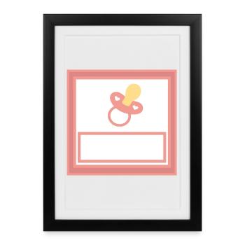 Personalize your own baby template - Framed poster (27 × 37 cm) - black - Front