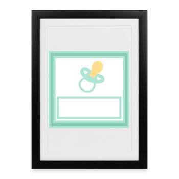 Personalize your own baby template - Framed poster (27 × 37 cm) - black - Front