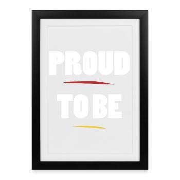 Fier d’être ego citation - Affiche encadrée (27 × 37 cm) - noir - Devant