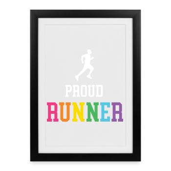 Fier coureur LGBT - Affiche encadrée (27 × 37 cm) - noir - Devant