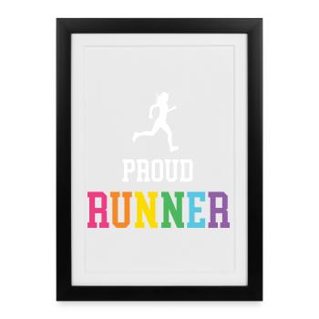 Fier coureur LGBT - Affiche encadrée (27 × 37 cm) - noir - Devant