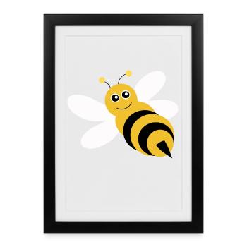 T-shirt Bee Bees Cadeau de l’apiculteur - Affiche encadrée (27 × 37 cm) - noir - Devant