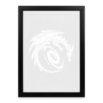 Galactic Dragon - Framed poster (27 × 37 cm) - black - Front