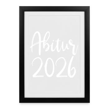 Abitur 2026 - Gerahmtes Poster (27 × 37 cm) - Schwarz - Vorne