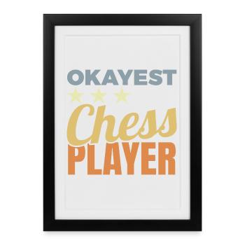 Average chess player - Framed poster (27 × 37 cm) - black - Front