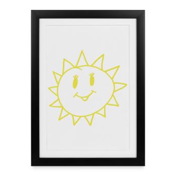 Sun - Framed poster (27 × 37 cm) - black - Front