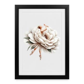 Ballet dancer with tutu - Framed poster (27 × 37 cm) - black - Front