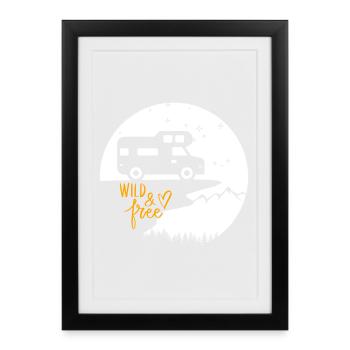 Vanlife & Camper Lifestyle Design - Framed poster (27 × 37 cm) - black - Front