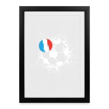 Joueur de l’équipe de football France Ball Blast Fan - Affiche encadrée (27 × 37 cm) - noir - Devant