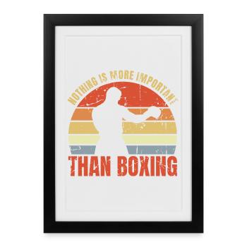 Rien n’est plus important que la boxe - Affiche encadrée (27 × 37 cm) - noir - Devant