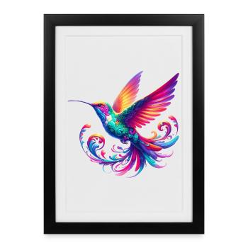 Hummingbird - Framed poster (27 × 37 cm) - black - Front