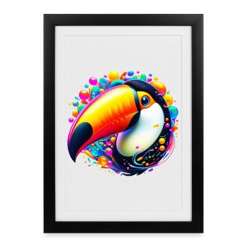 Toucan - Framed poster (27 × 37 cm) - black - Front