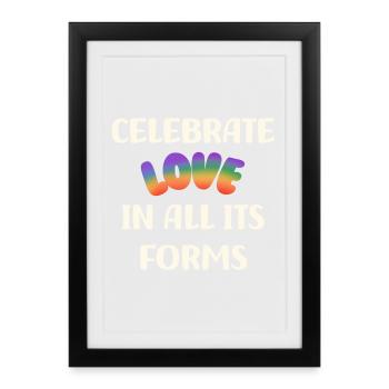 Célébrez l’amour sous toutes ses formes - Affiche encadrée (27 × 37 cm) - noir - Devant