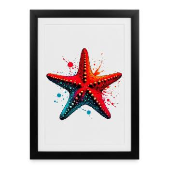 Starfish - Framed poster (27 × 37 cm) - black - Front