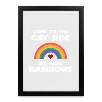 LGBT Pride Month - Come To The Gay Side. - Framed poster (27 × 37 cm) - black - Front