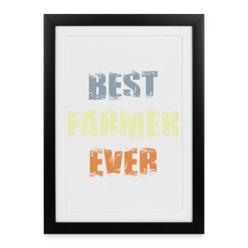 Meilleur agriculteur de tous les temps - Affiche encadrée (27 × 37 cm) - noir - Devant