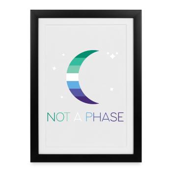 LGBTQ Pride Month - Not a Phase - Gays - Framed poster (27 × 37 cm) - black - Front