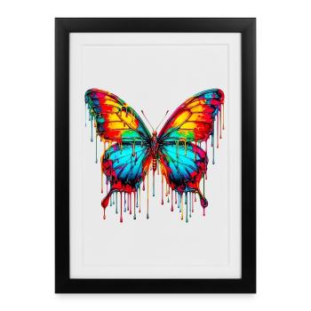 Papillon - Affiche encadrée (27 × 37 cm) - noir - Devant