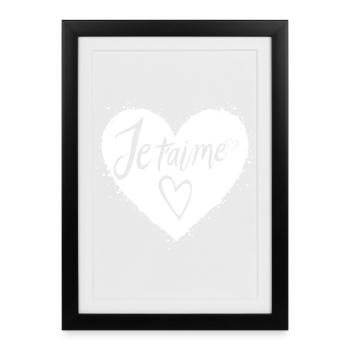 I love you - Framed poster (27 × 37 cm) - black - Front