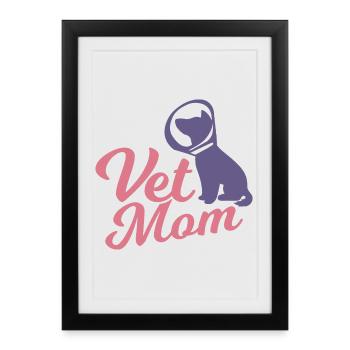 Veterinary Mother - Framed poster (27 × 37 cm) - black - Front