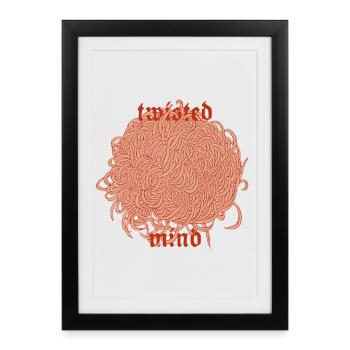 Twisted Mind – Chaos et esthétique - Affiche encadrée (27 × 37 cm) - noir - Devant