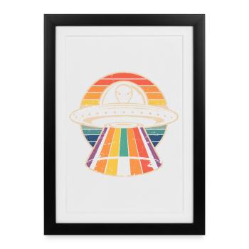 Amateur d’OVNI - Affiche encadrée (27 × 37 cm) - noir - Devant