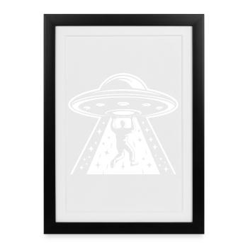 Amateur d’OVNI - Affiche encadrée (27 × 37 cm) - noir - Devant
