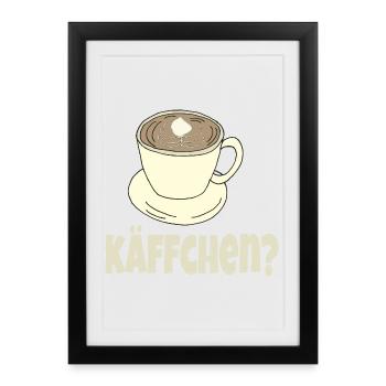 Tasse à café Kaeffchen - Affiche encadrée (27 × 37 cm) - noir - Devant