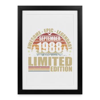 1998 September 1998 Anniversary September 1998 - Framed poster (27 × 37 cm) - black - Front