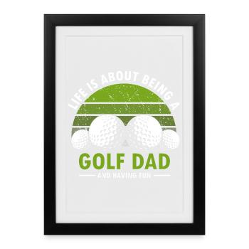 The Best Days Are Spent Golfing Retro Fun Lover - Framed poster (27 × 37 cm) - black - Front