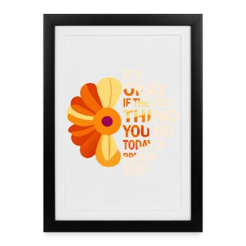 Ce n’est pas grave si la seule chose est l’haleine - Affiche encadrée (27 × 37 cm) - noir - Devant