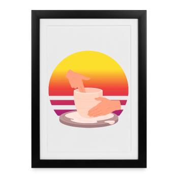 Ceramic Passion Sunset - Framed poster (27 × 37 cm) - black - Front