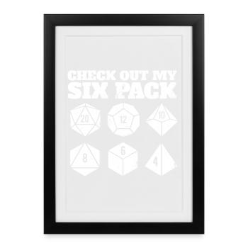 Découvrez mon pack de six dés set RPG Gamer Humour - Affiche encadrée (27 × 37 cm) - noir - Devant