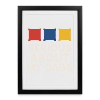 Cornhole Refere Official Referee - Framed poster (27 × 37 cm) - black - Front