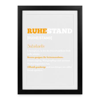 Retirement joie de vivre - Framed poster (27 × 37 cm) - black - Front
