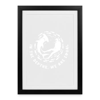 In the Depths We Are Equal - Framed poster (27 × 37 cm) - black - Front