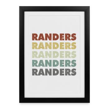 Randers - Danemark - Danemark - Scandinavie - Affiche encadrée (27 × 37 cm) - noir - Devant